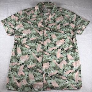 Stranger Things Netflix Jim Hopper Button-Up Pink Hawaiian Shirt Men's Adult L